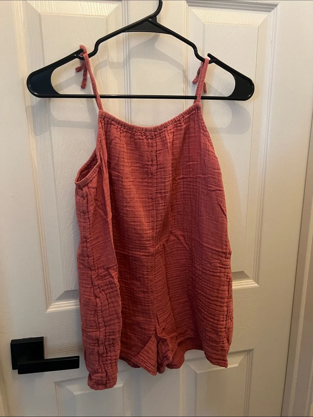 Old Navy Mauve Tie-Shoulder Gauze One-Piece Romper